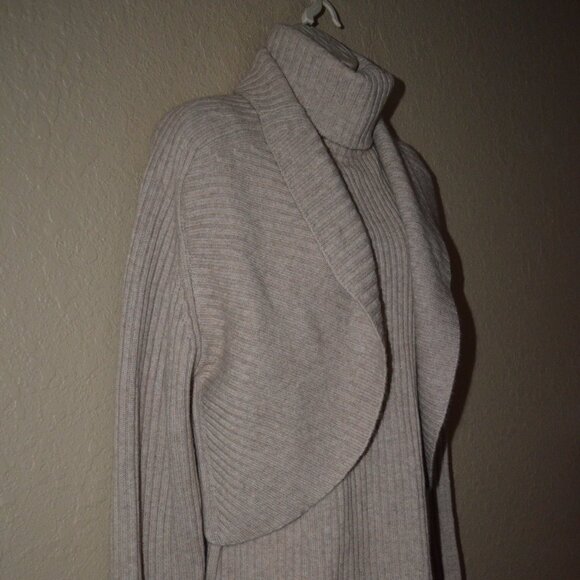 NWT Sz S Barbara Bui Oatmeal Two Piece Ribbed Sleeveless Turtleneck Card… - Picture 7 of 11